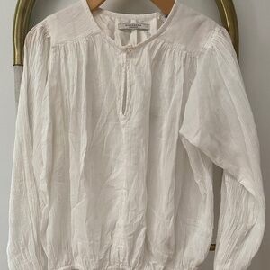 Scotch & Soda Womens Long Sleeves Cotton White Casual Blouse Top Size S